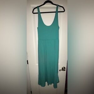 A new day green maxi dress with slits at skirt large